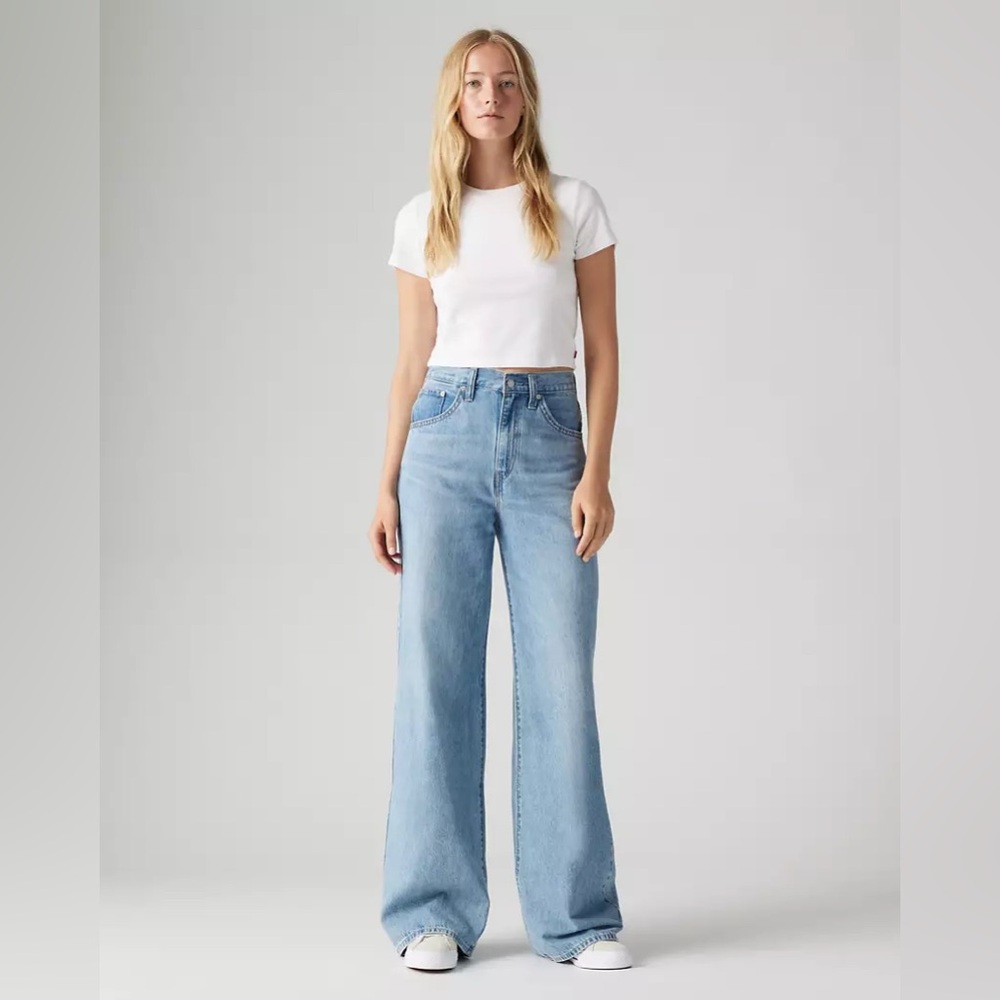 NWT Levi's Light Blue Cinch Baggy Jeans sz 25